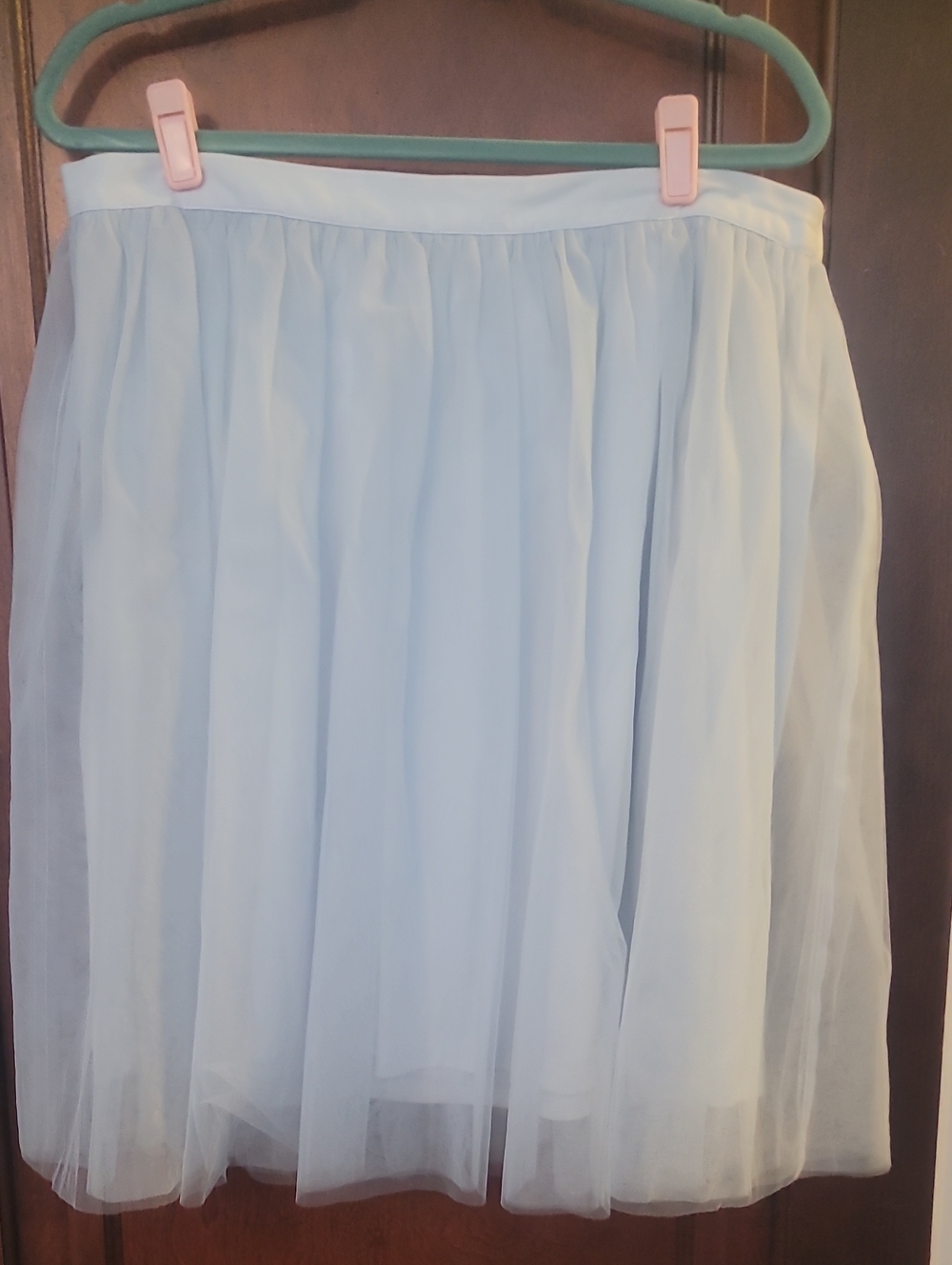 LC Lauren Conrad Light Blue Tulle Circle Skirt